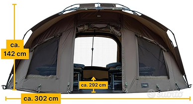 Tenda carpfishing da 3 posti e 1/2