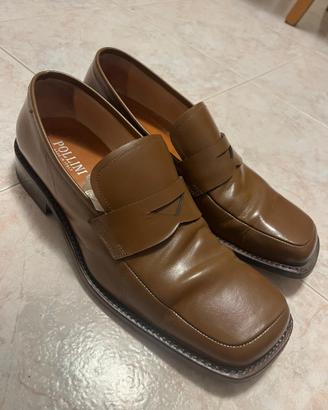 Mocassini Pollini uomo pelle marrone tg 43