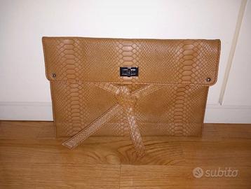 Borsa a mano color biscotto