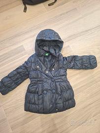 Cappotto Piumino Benetton, tg XXS (3/4 Anni), Blu 