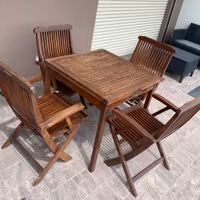 Tavolo da giardino con 4 sedie