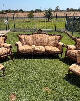 Set soggiorno Vintage in Legno Integliato
