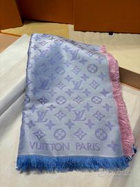 Louis Vuitton Monogram Denim Shawl Beige/Rose