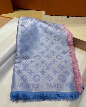 Louis Vuitton Monogram Denim Shawl Beige/Rose
