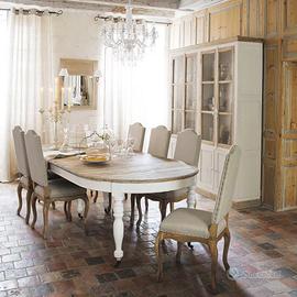  Tavolo legno da pranzo allungabile a rotelle 