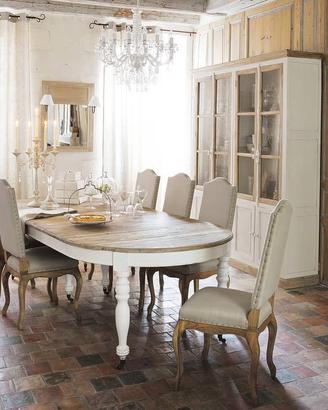  Tavolo legno da pranzo allungabile a rotelle 