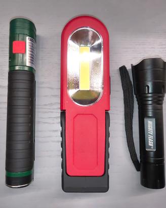 Lampade varie Parkside + torcia varifocale 