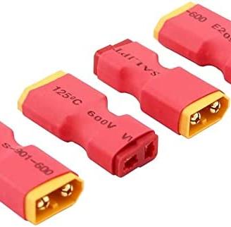 4 Adattatori XT60 Maschio T-Plug Femmina LiPo RC