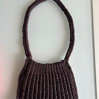 Borsa all’uncinetto – Red Wine (filato fettuccia)