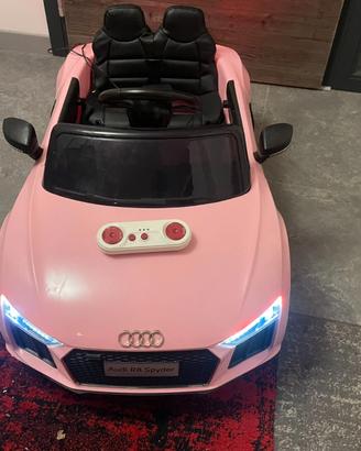 Auto Elettrica Bambini Audi R8 Spyder Rosa con rc