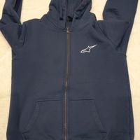 felpa uomo Alpinestars motociclista cotone blu 