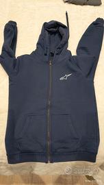 felpa uomo Alpinestars motociclista cotone blu 