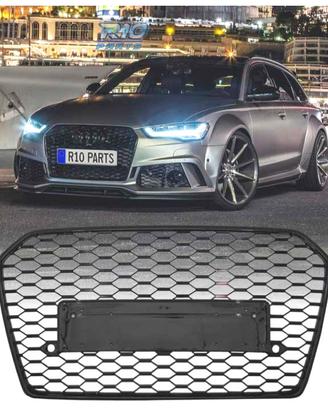 GRIGLIA PER AUDI A6 4G 14-18 LOOK RS6 NERO LUCIDO