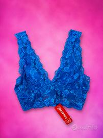 Bralette Yamamay pizzo blu nuova TG S