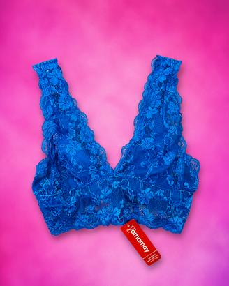 Bralette Yamamay pizzo blu nuova TG S