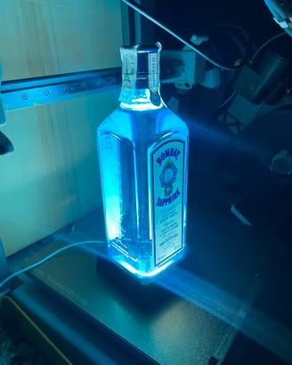 Stand basetta lampada bottiglia gin tonic Bombay