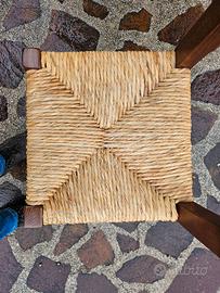 Sedie legno massello impagliate