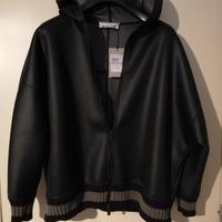 Felpa Siviglia oversize con cappuccio e zip