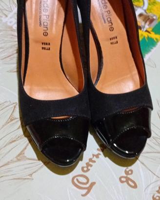 Décolleté nere camoscio