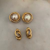 Eleganti orecchini clip Bijoux Cascio bagno d'ORO