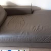 chaise longue in pelle 