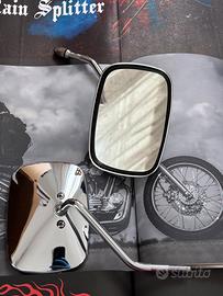 Specchietti rettangolari cromati Harley / Custom
