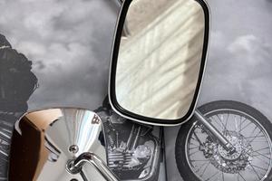 Specchietti rettangolari cromati Harley / Custom