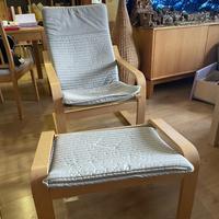 Poltrona con poggia piedi ikea