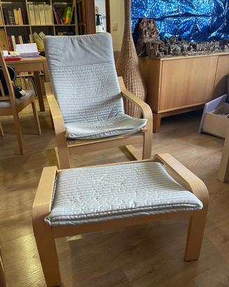 Poltrona con poggia piedi ikea