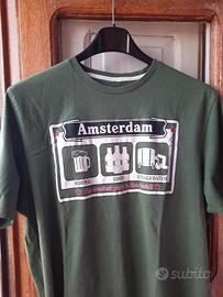 Green T Shirt Amsterdam - Terranova TG. XL