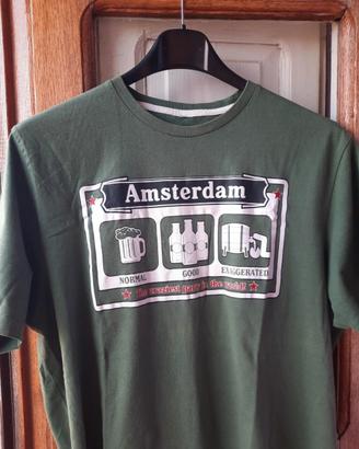 Green T Shirt Amsterdam - Terranova TG. XL