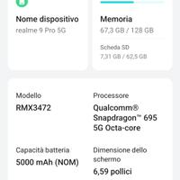 Smartphone Realme 9 pro 5G 