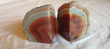 Geode di agata sezionato e levigato (Brasile)