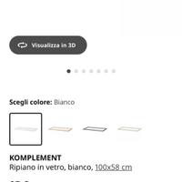 Komplement ripiano vetro 100x58