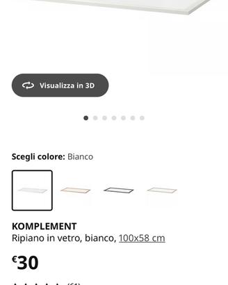 Komplement ripiano vetro 100x58