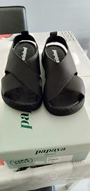 sandali papaya in pelle nuovi n37