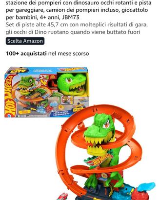 Pista  hot wheels t-rex verde