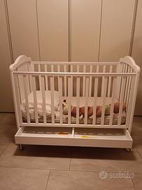 Culla lettino Italbaby, bianco,mod.Mon Amour