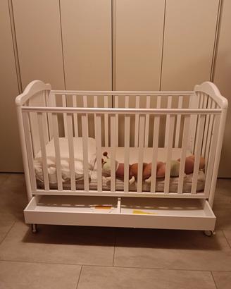 Culla lettino Italbaby, bianco,mod.Mon Amour