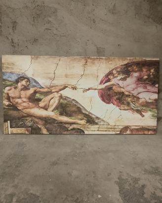 Quadro La creazione di Abramo Michelangelo 120x60