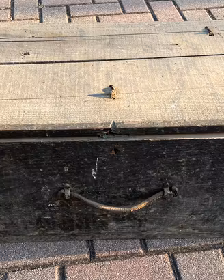 Vecchia Cassetta in Legno - Bauletto Portautensili
