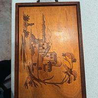 vassoi in legno intarsiato 