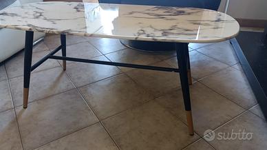 Tavolino in vetro effetto marmo Maison du Monde