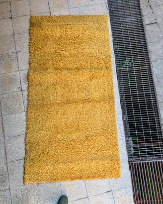 Tappeto shaggy giallo ocra 200x100cm