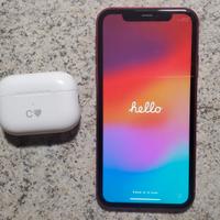 Iphone 11 RED + Airpods Pro 2 (e cover)