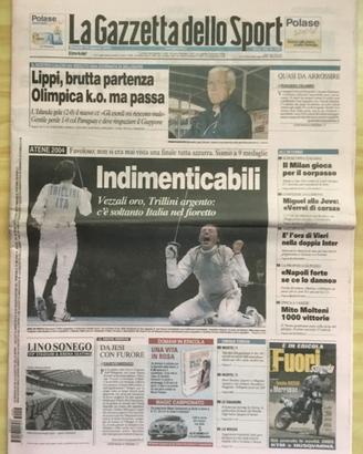 Gazzetta dello sport Anastatica Olimpiadi 2004