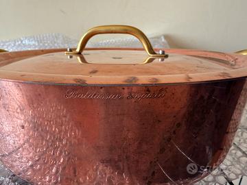 Casseruola bassa in rame Agnelli