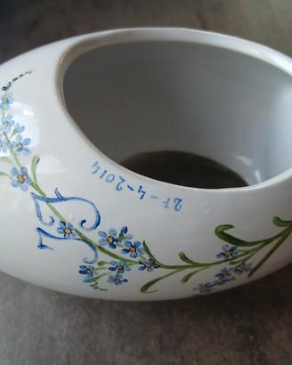 Brucia essenza ceramica dipinto a mano h cm 14