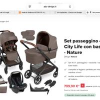 Set passeggino 4in1 City Life con base Isofix