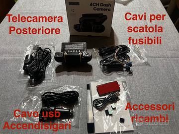 Dash Cam auto 4 telecamere con vista 360°